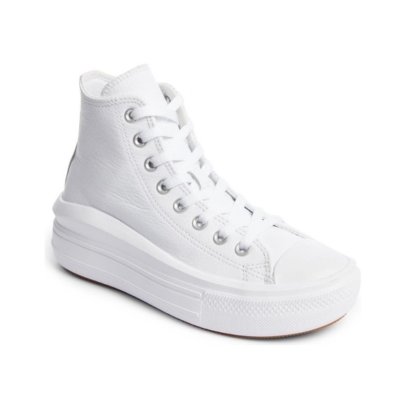 Converse Shoes - {Converse} Move platform high-top leather sneaker